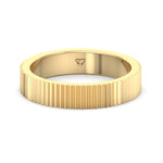 Franco - Unisex 5mm Fluted Gold Band - Gem Jewelers Co