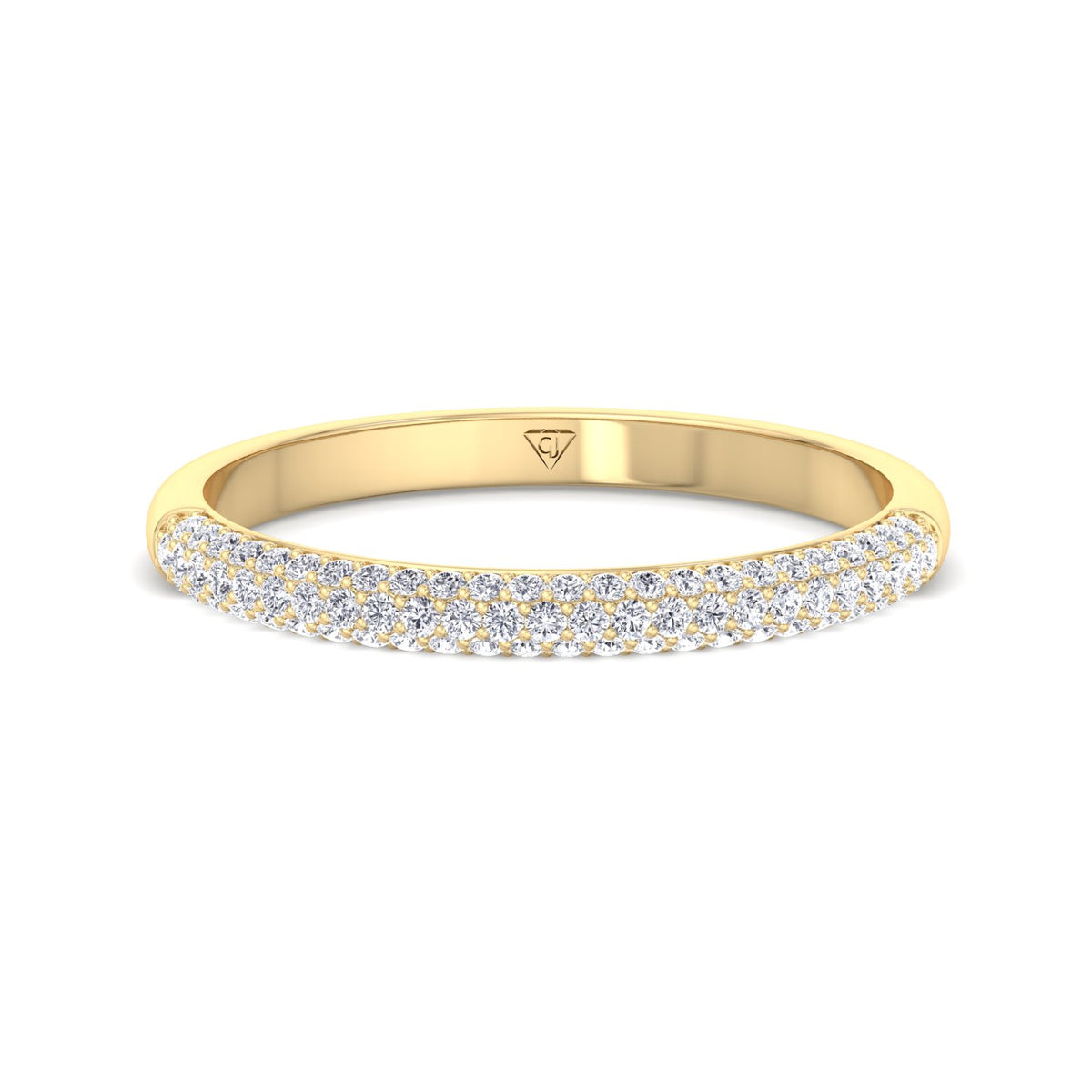 Teresa - Pave Natural Diamond Wedding Band - Gem Jewelers Co