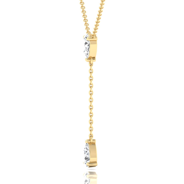 .50CT Pear Shape Natural Diamond Lariat Necklace