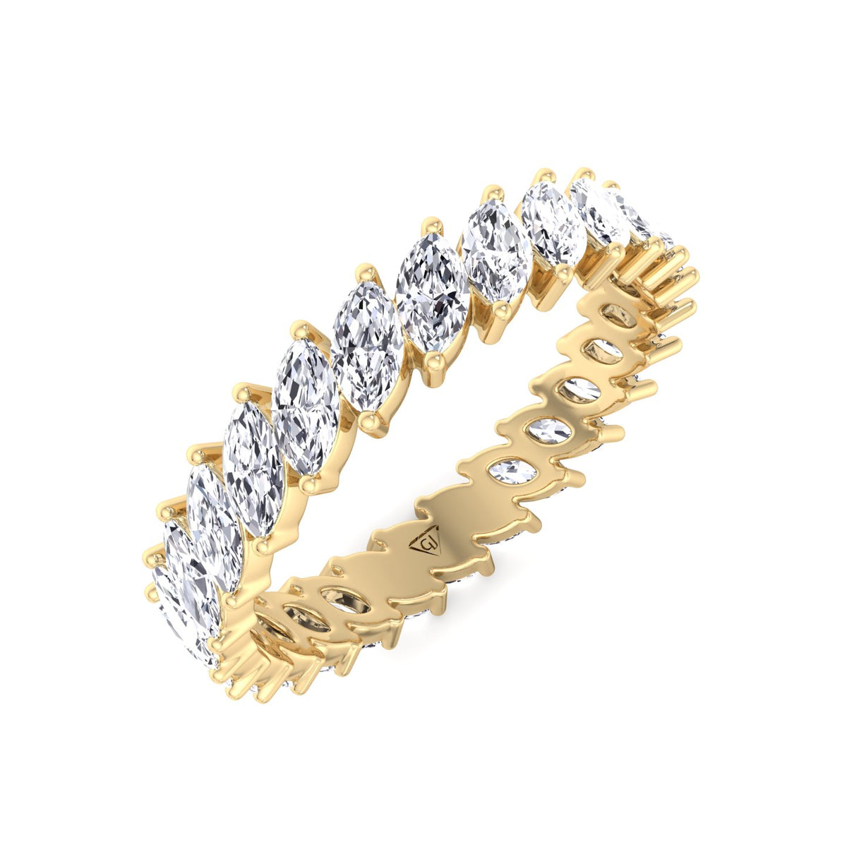 Rosalia - Marquise Shape Natural Diamond Eternity Band - Gem Jewelers Co