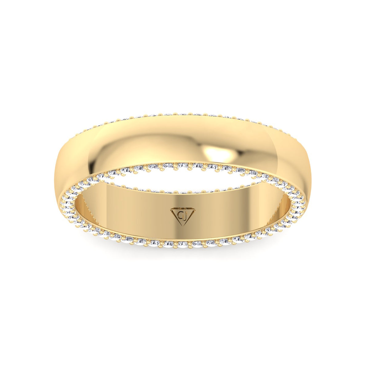 Yellow Gold 0.52CT Hidden Diamond Halo Band