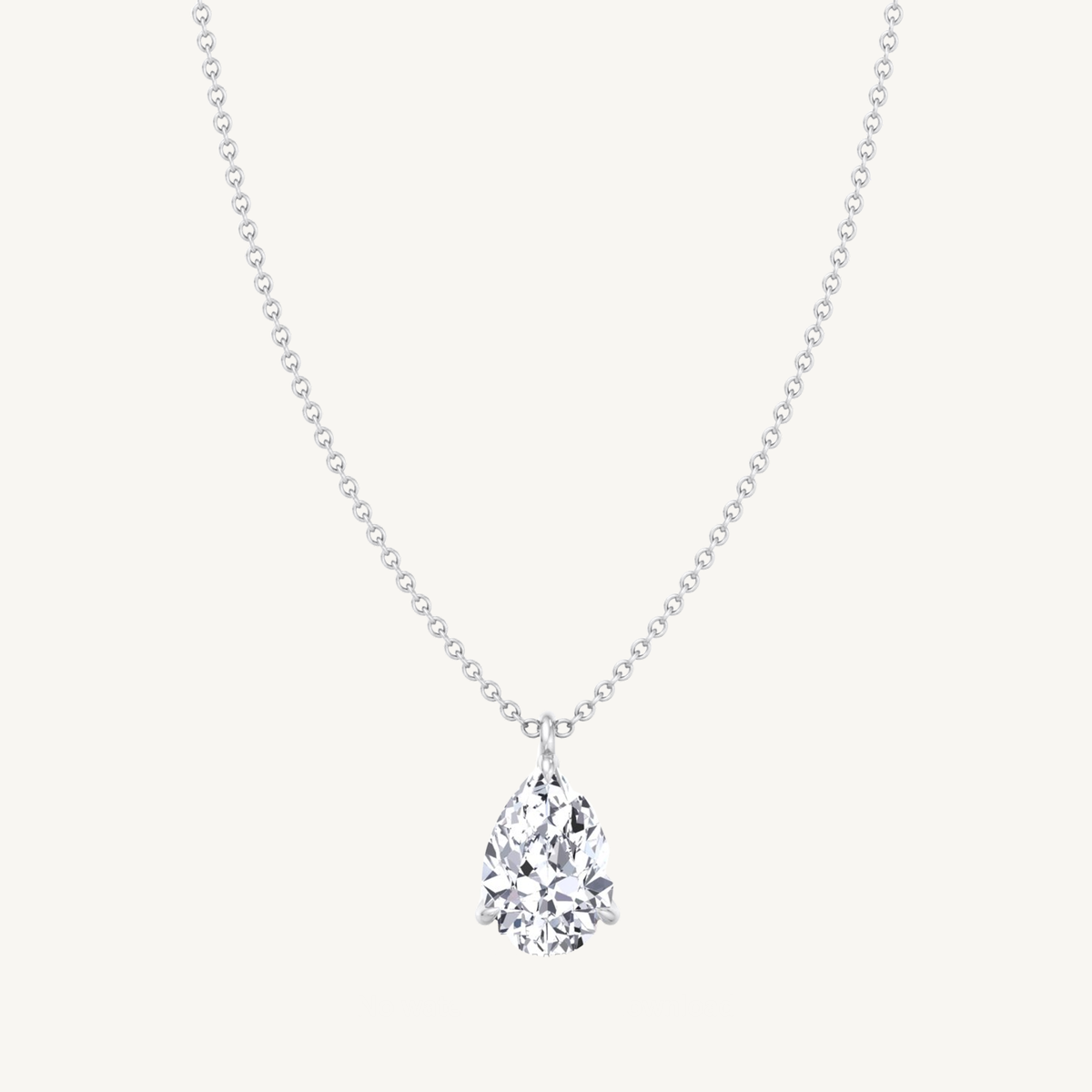 0.35CT Pear Shape Diamond Pendant