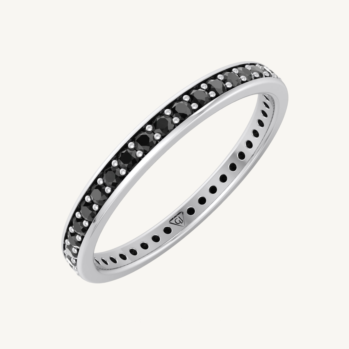 Men's Black Diamond Wedding Band