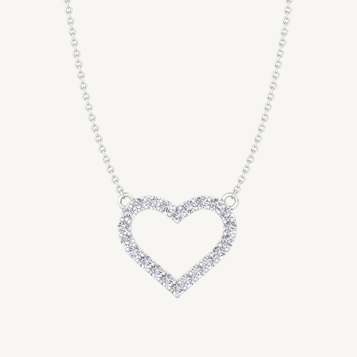 Heart Shape Diamond Pendant Necklace ( 0.70ct )