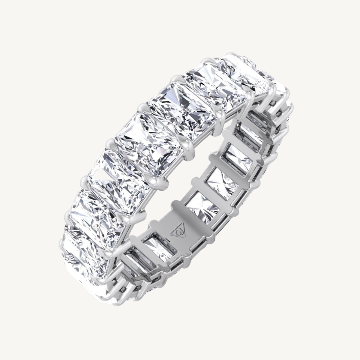 Radiant Cut Natural Diamond Eternity Band