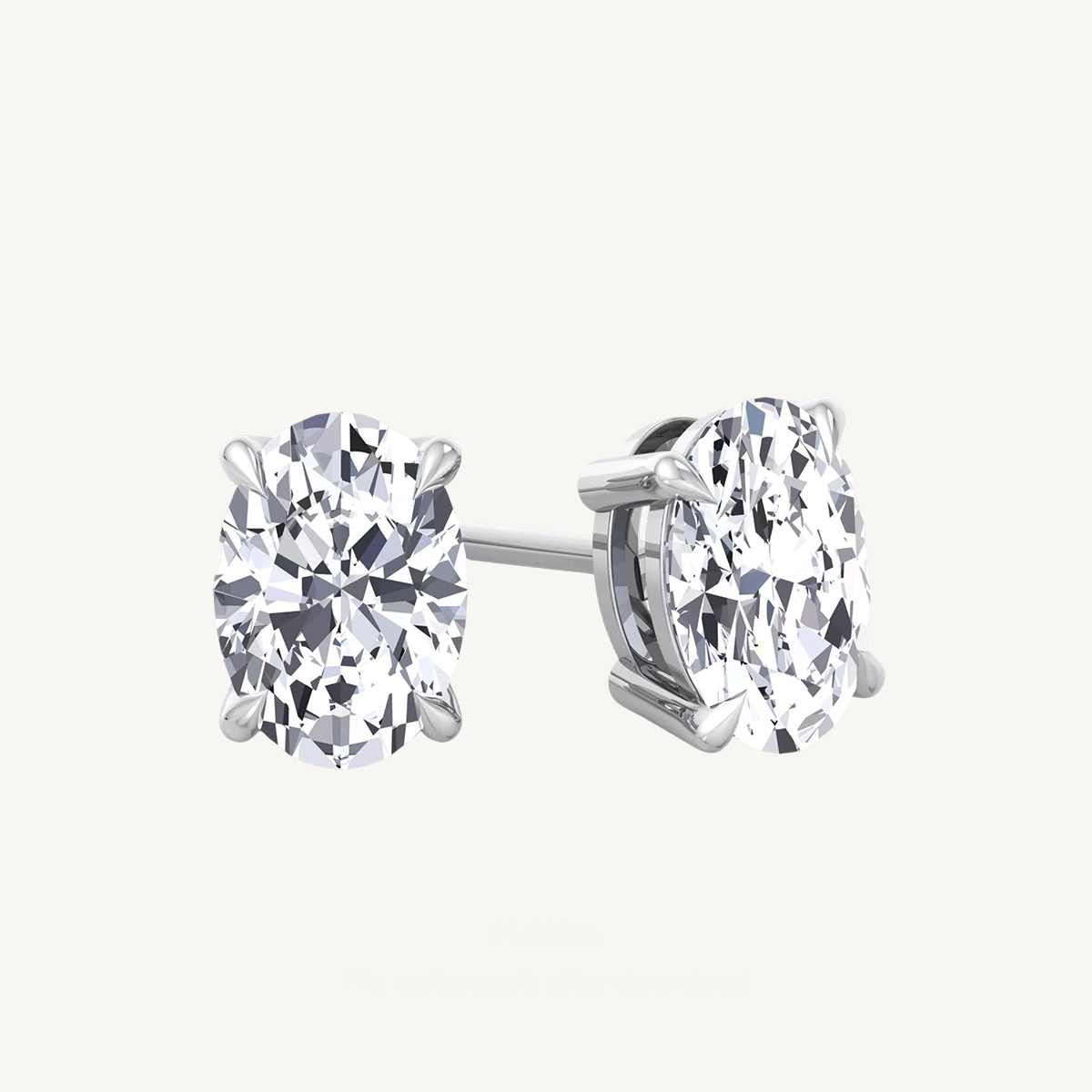 Oval Cut Diamond Studs