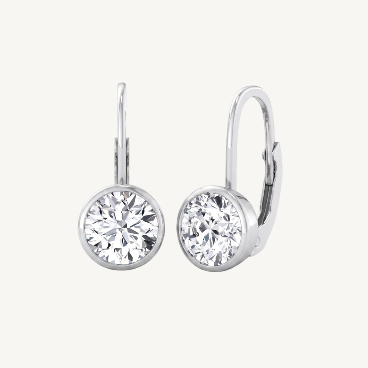 Round Shape Natural Diamond Dangle Earrings