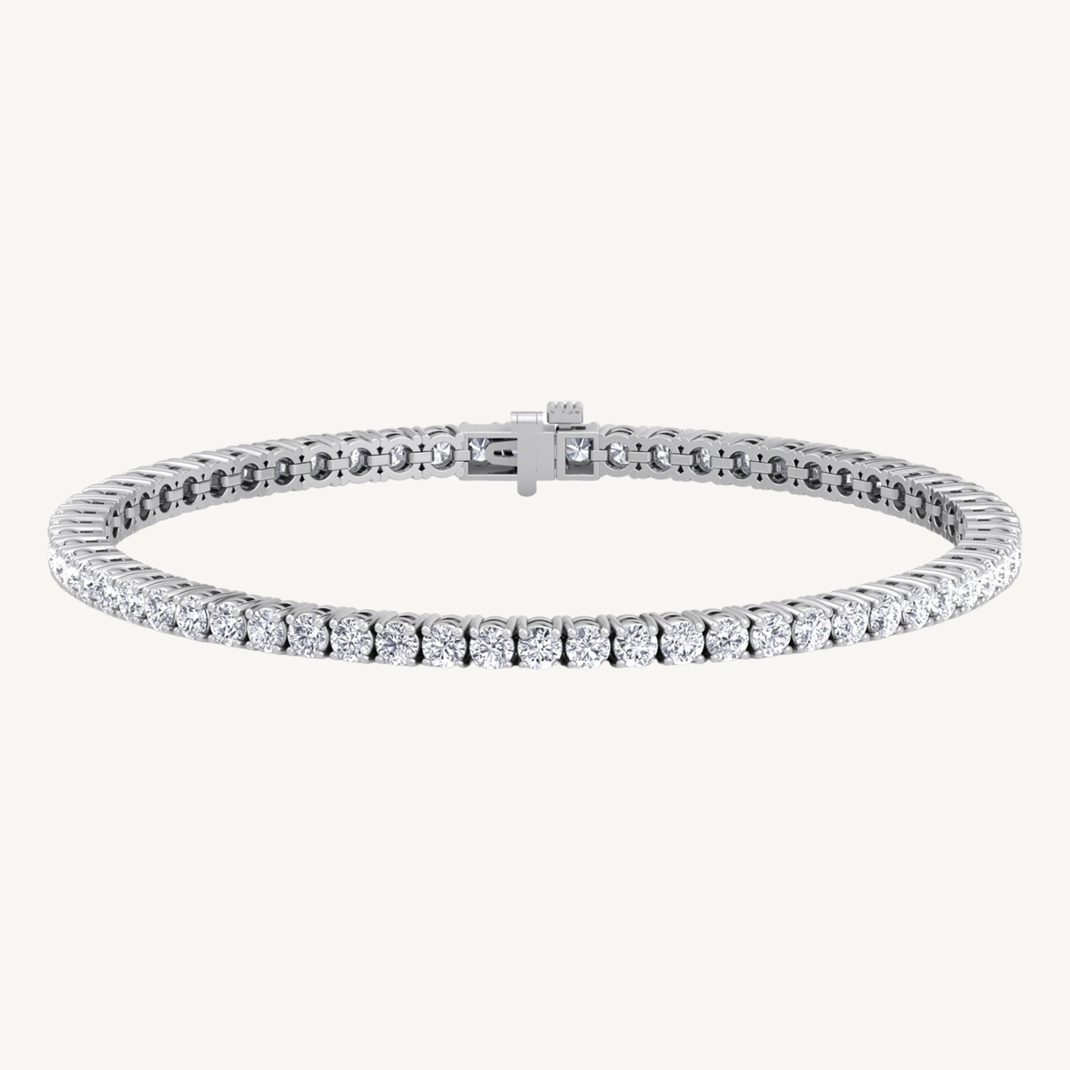 Men's Diamond Tennis Bracelet 14K Solid Gold