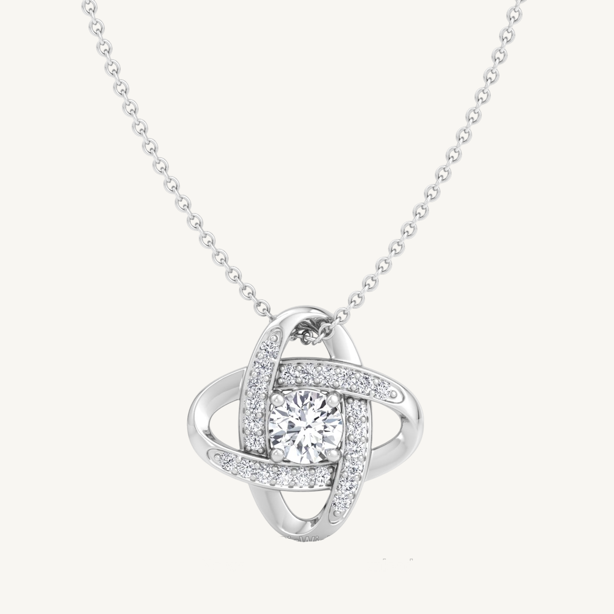 Colette - Infinity Diamond Solitaire Pendant (  .55 C.T.W )