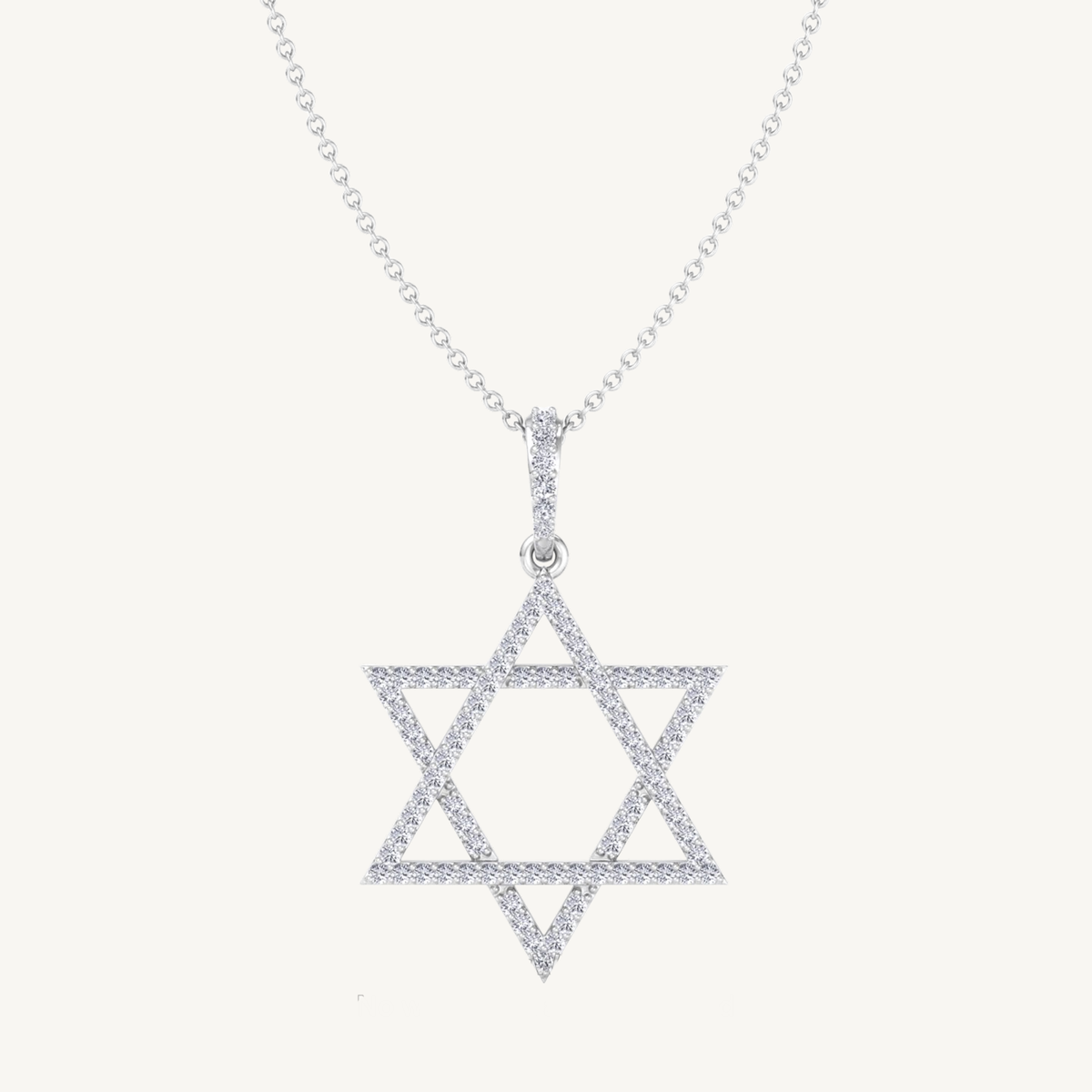 .50CT Star Of David Pendant Natural Diamond Pendant Necklace