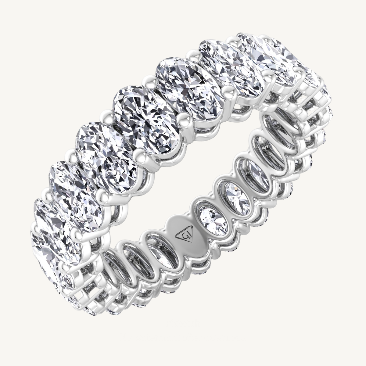 Oval Cut Natural Diamond Eternity Band