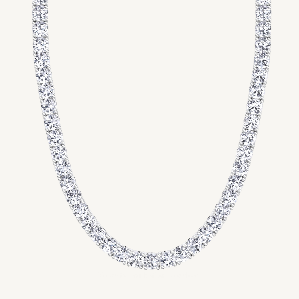 12 Carat Men's Natural Diamond Tennis Necklace Chain