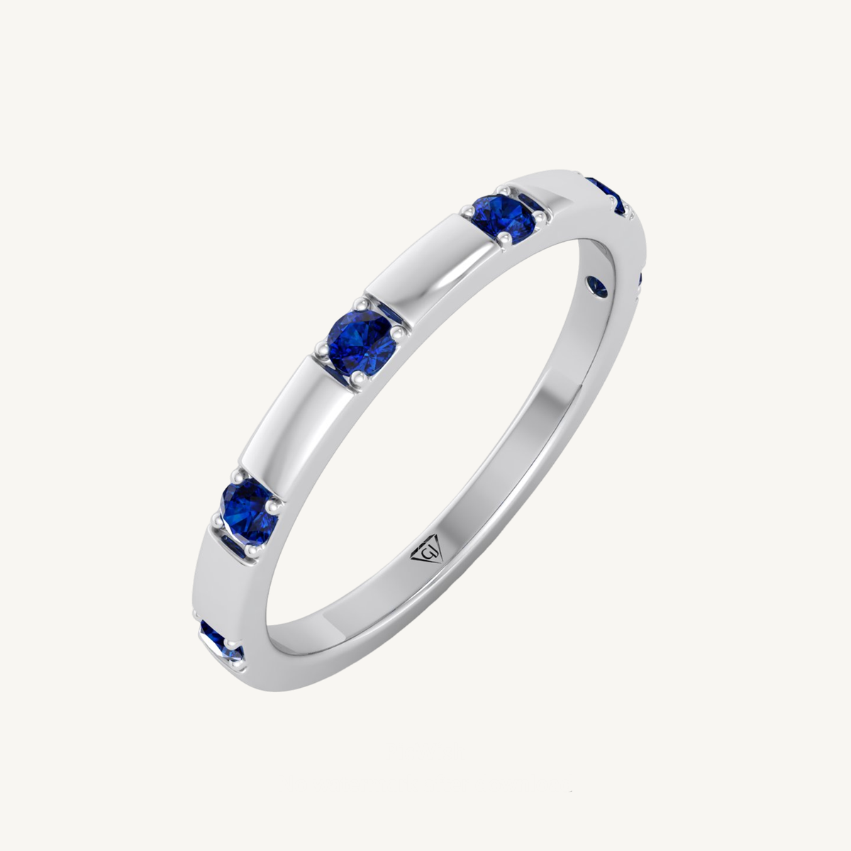 Natural Blue Sapphire Promise Band