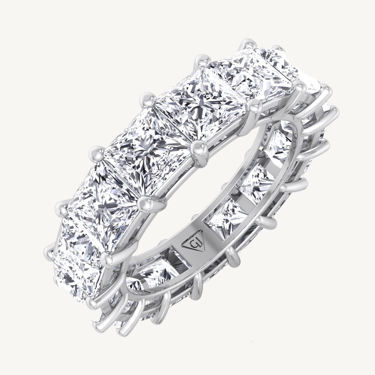 Princess Cut Natural Diamond Eternity Band