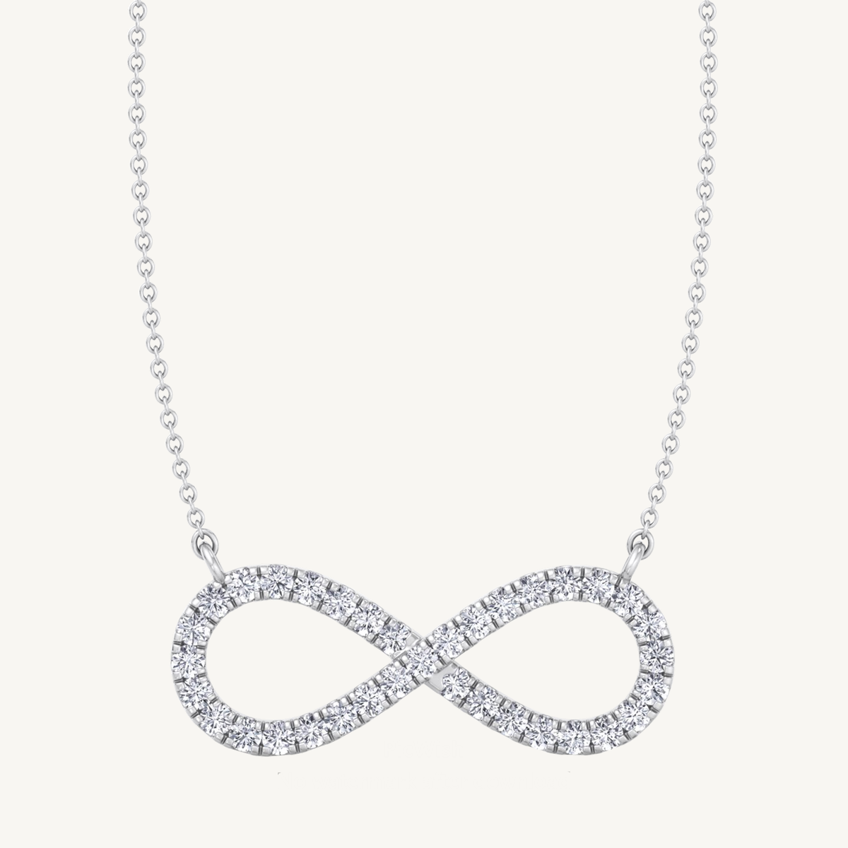 Great Mothers Day Gift - .92CT T.W Infinity Natural Diamond Pendant