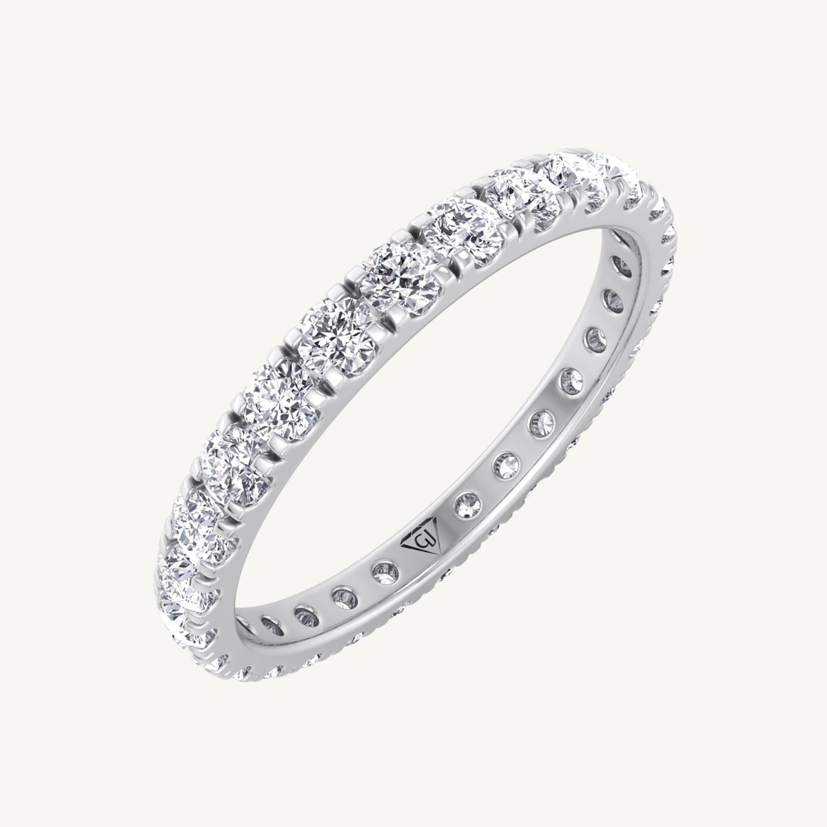 Super Deal - 1.00CT T.W Round Brilliant VS2 Clarity, G Color Natural Diamond Eternity Band U-Prong Setting