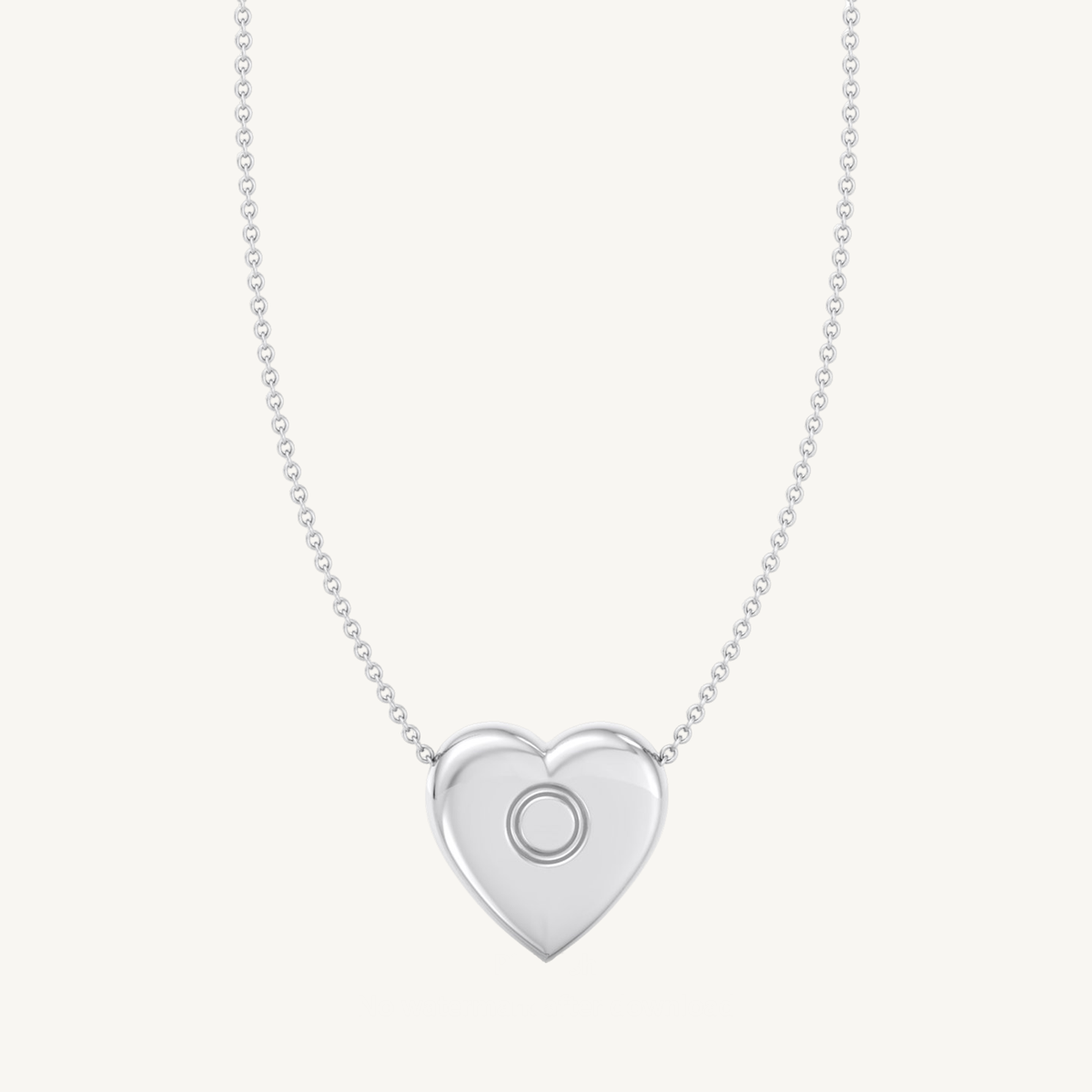 Valentine - Heart Shaped Custom Initial Engraved Pendant Necklace