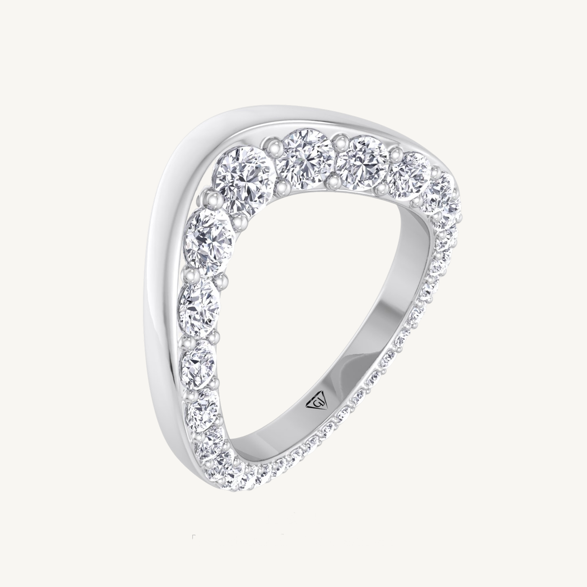 Natural Diamond Invisible Halo Eternity Band