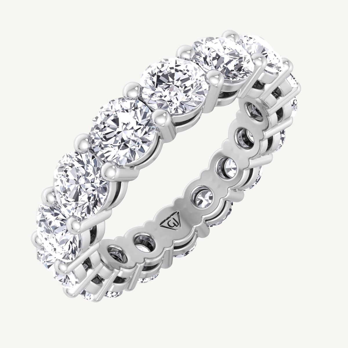Round Natural Diamond Eternity Band