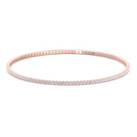 Natural diamond bangle 14K rose gold