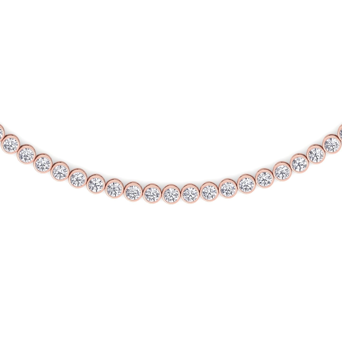 Diamond tennis online necklace rose gold