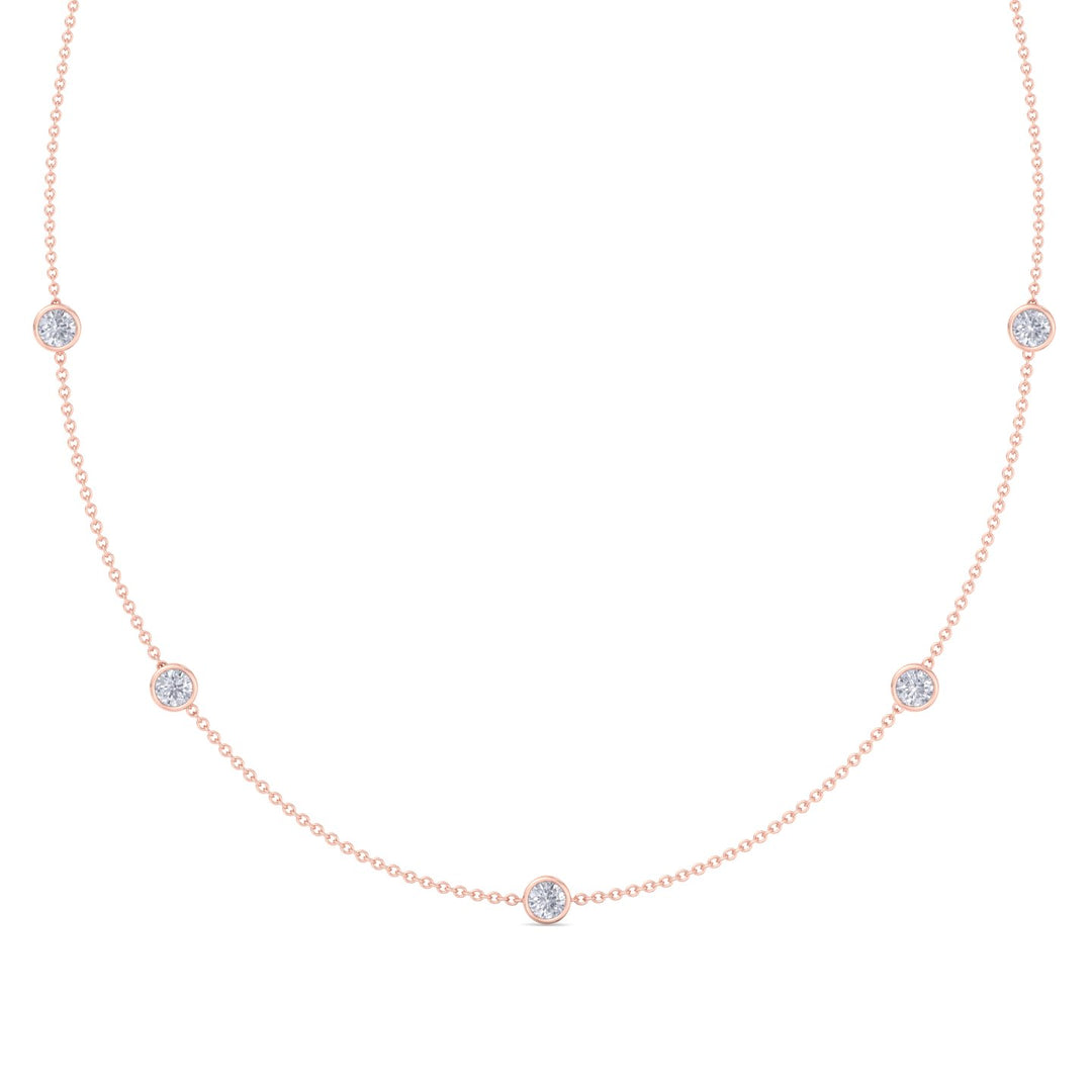 Lara - Diamonds By The Yard Necklace ( 1.10ct total )