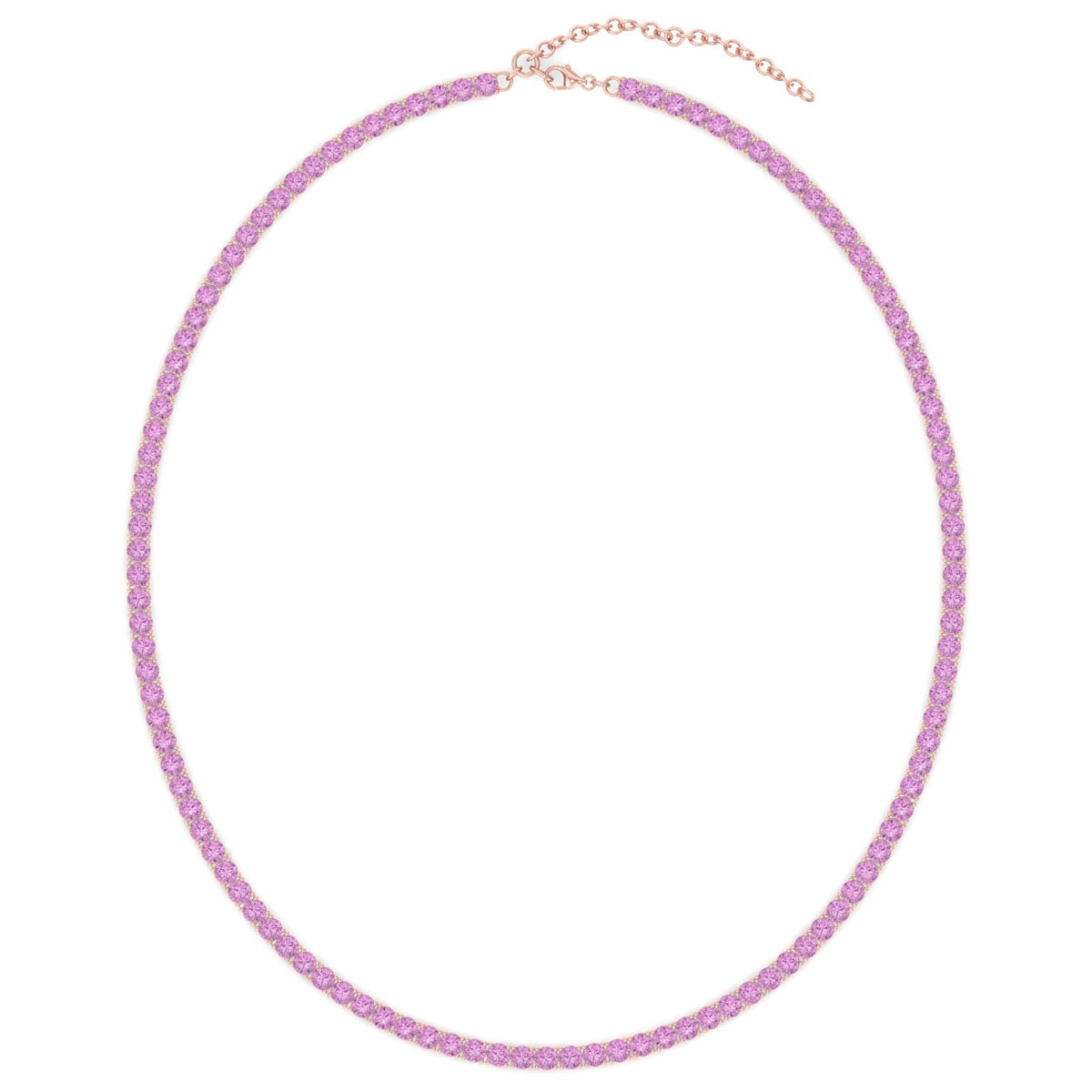 adjustable-pink-sapphire-tennis-necklace-in-solid-rose-gold