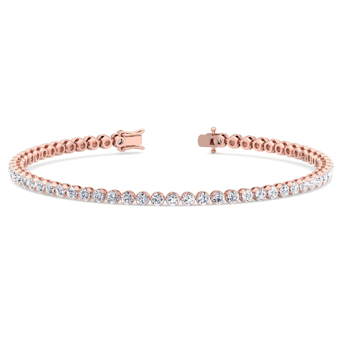 3CT Round Diamond Tennis Bracelet In 18K Gold - Gem Jewelers Co