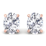York - Oval Cut Diamond Studs - Gem Jewelers Co