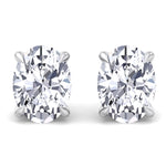 York - Oval Cut Diamond Studs - Gem Jewelers Co