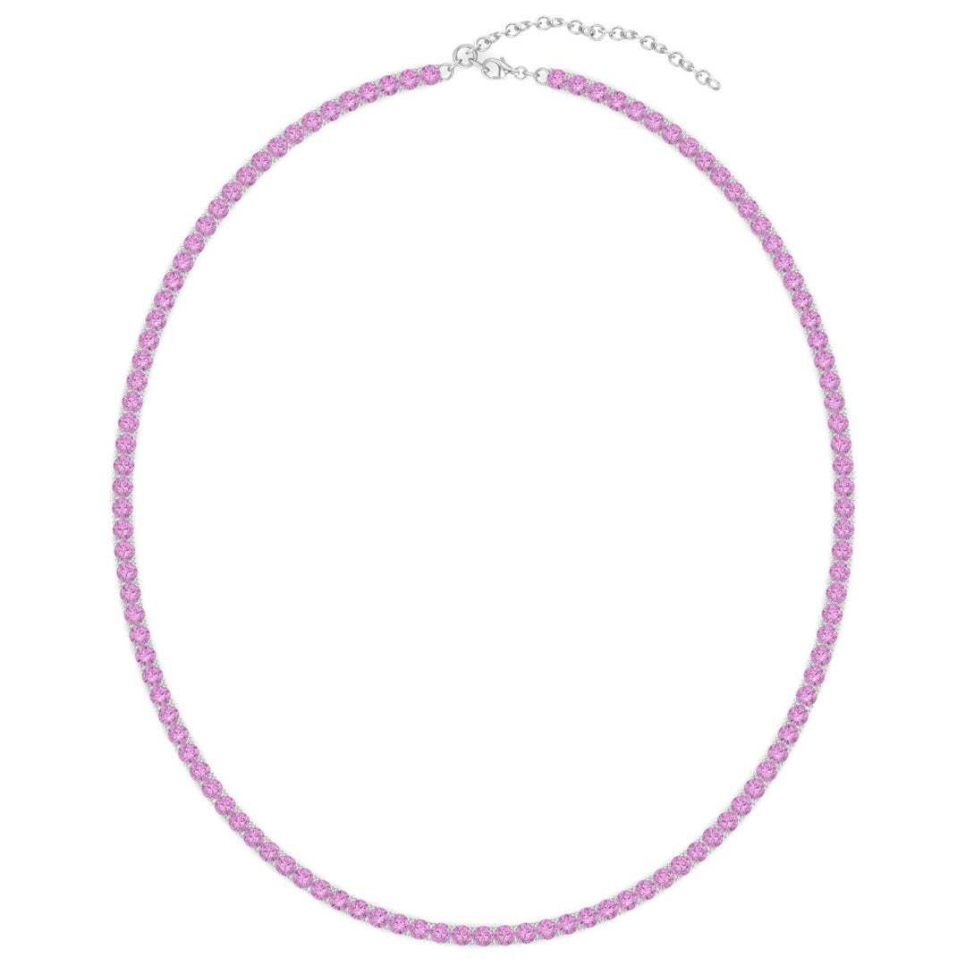 adjustable-pink-sapphire-tennis-necklace-in-solid-white-gold