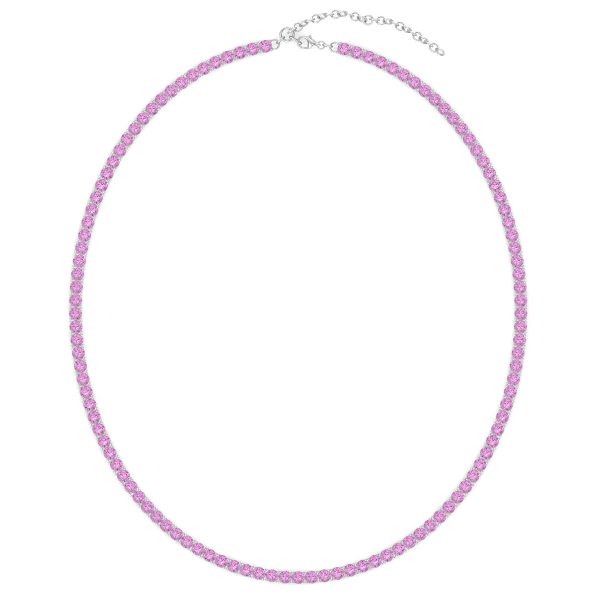 adjustable-pink-sapphire-tennis-necklace-in-solid-white-gold