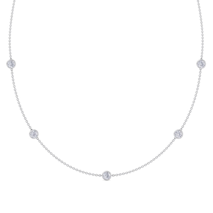 Lara - Diamonds By The Yard Necklace ( 1.10ct total )