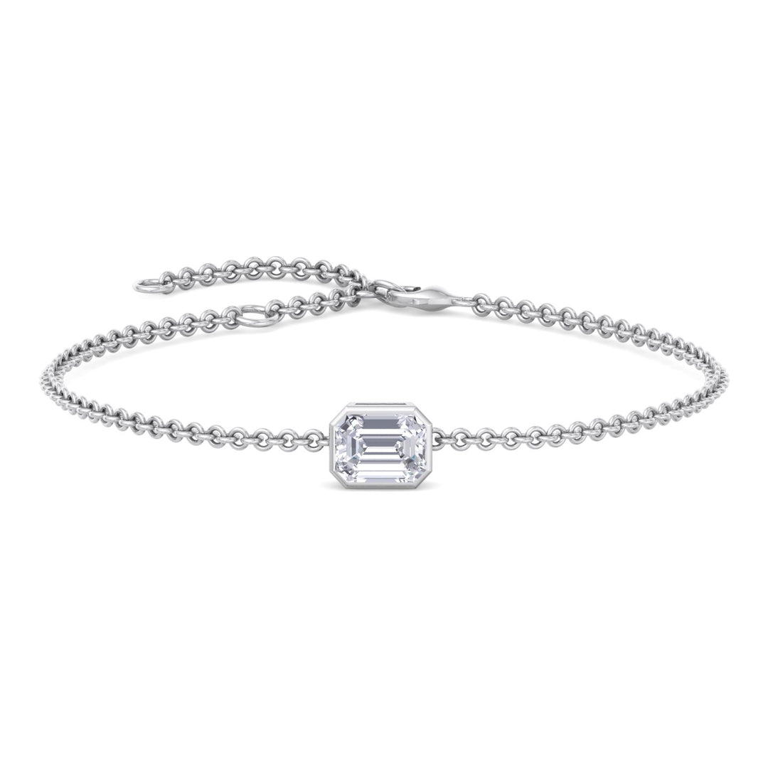 emerald-cut-bezel-set-diamond-bracelet-solid-white-gold-chain