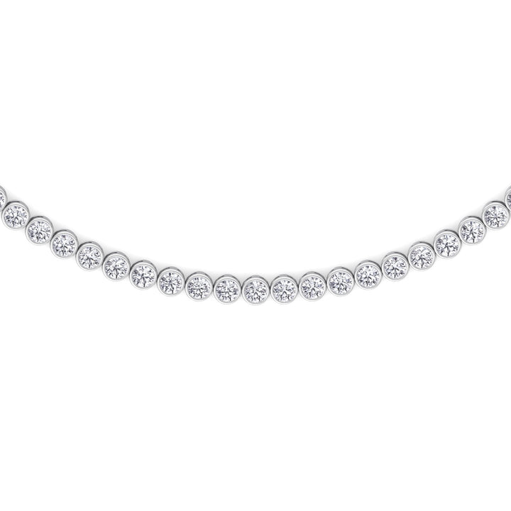 round-cut-bezel-setting-diamond-tennis-necklace-white-gold