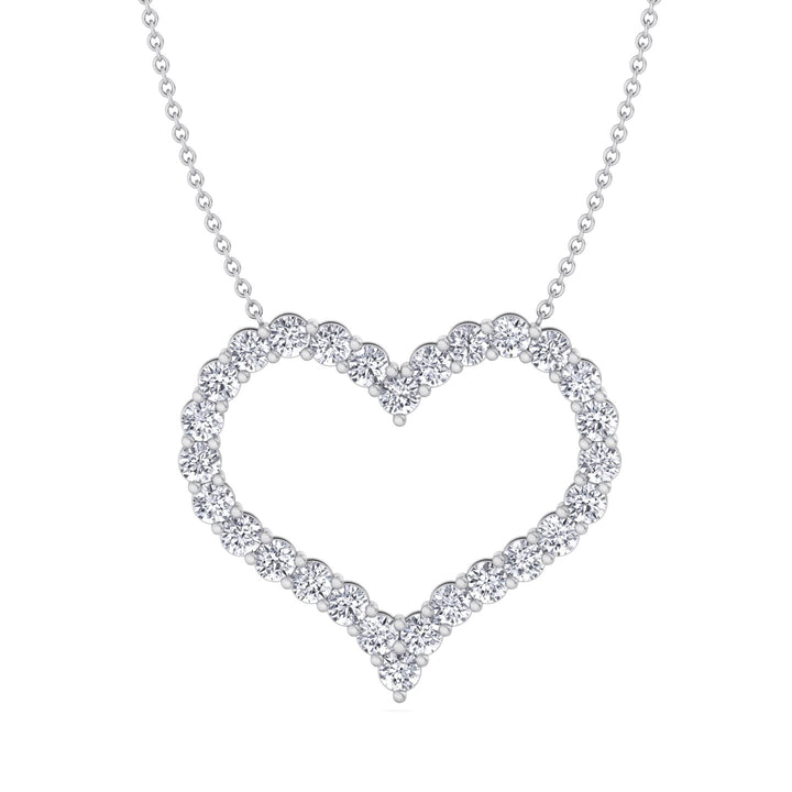 open-heart-diamond-pendant-necklace