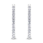Lana - 5CT Inside Out Round Diamond Hoop Earrings 1.75" - Gem Jewelers Co