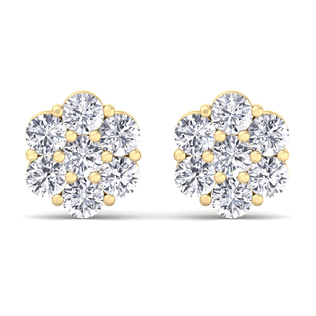 cluster-flower-diamond-studs-in-yellow-gold