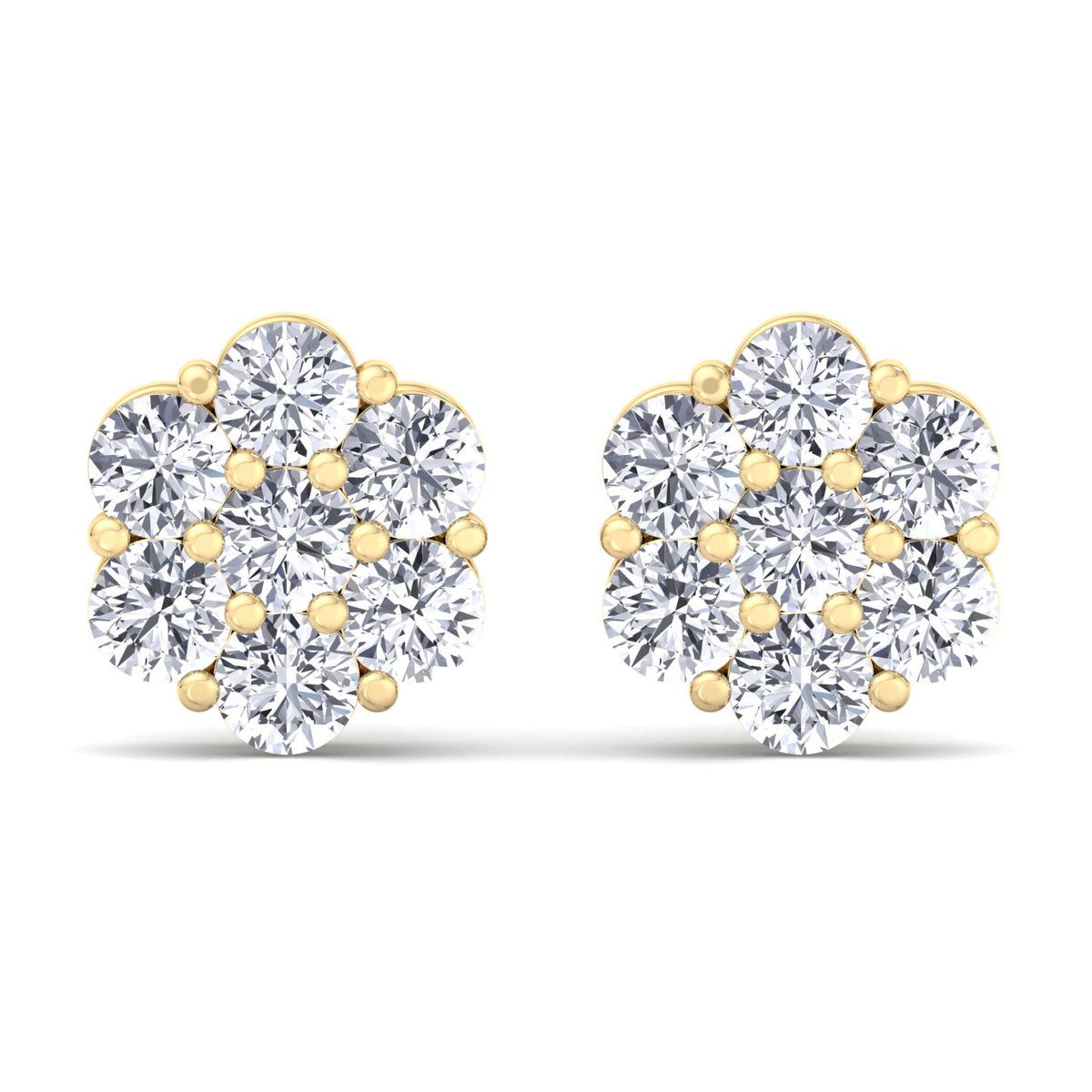 cluster-flower-diamond-studs-in-yellow-gold
