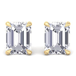 Bristel - Emerald Cut Diamond Studs - Gem Jewelers Co