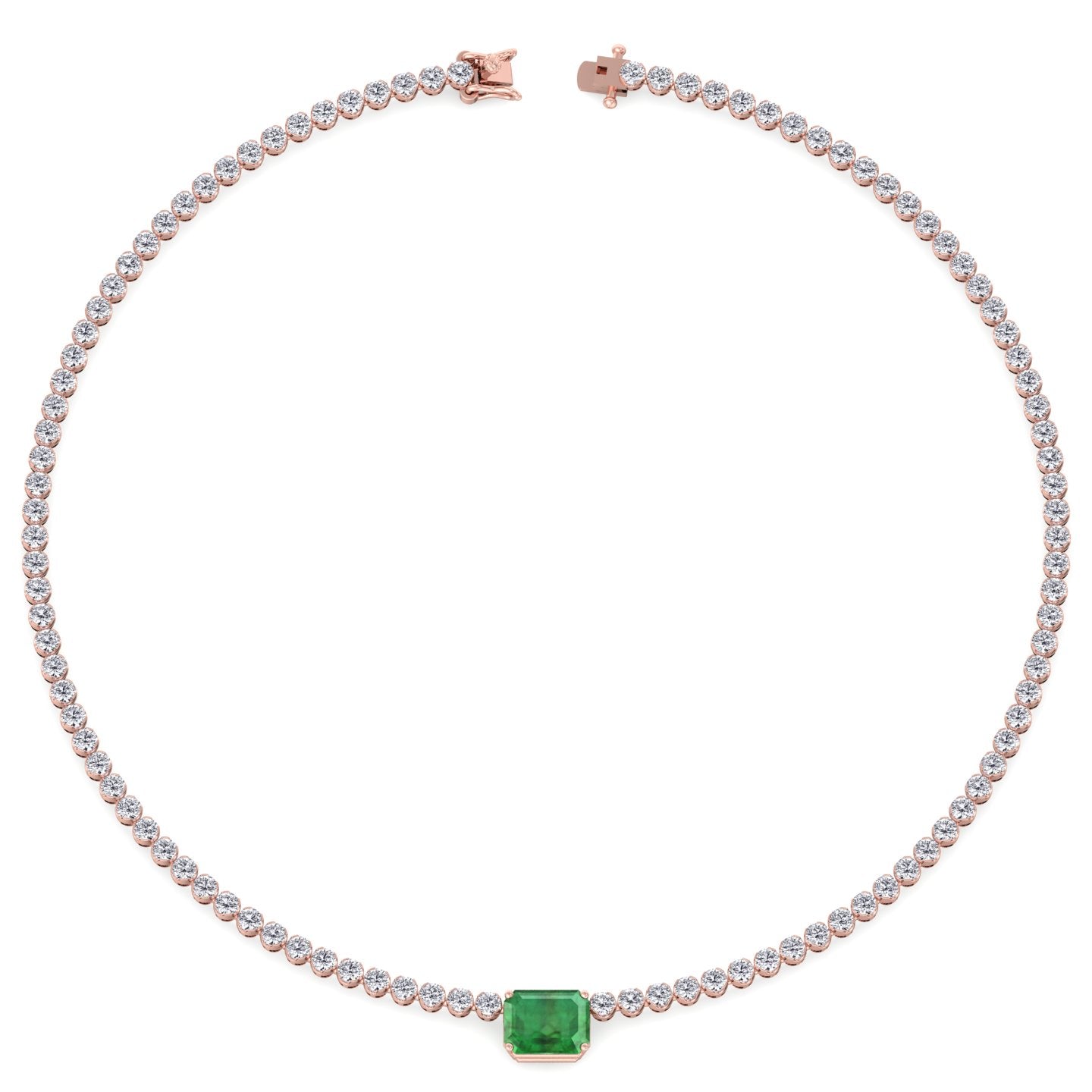 Carmen Gold Tennis Necklace in Emerald Mix | Kendra Scott
