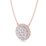 Lisbon - 1 Carat Diamond Pendant Necklace Rose Gold