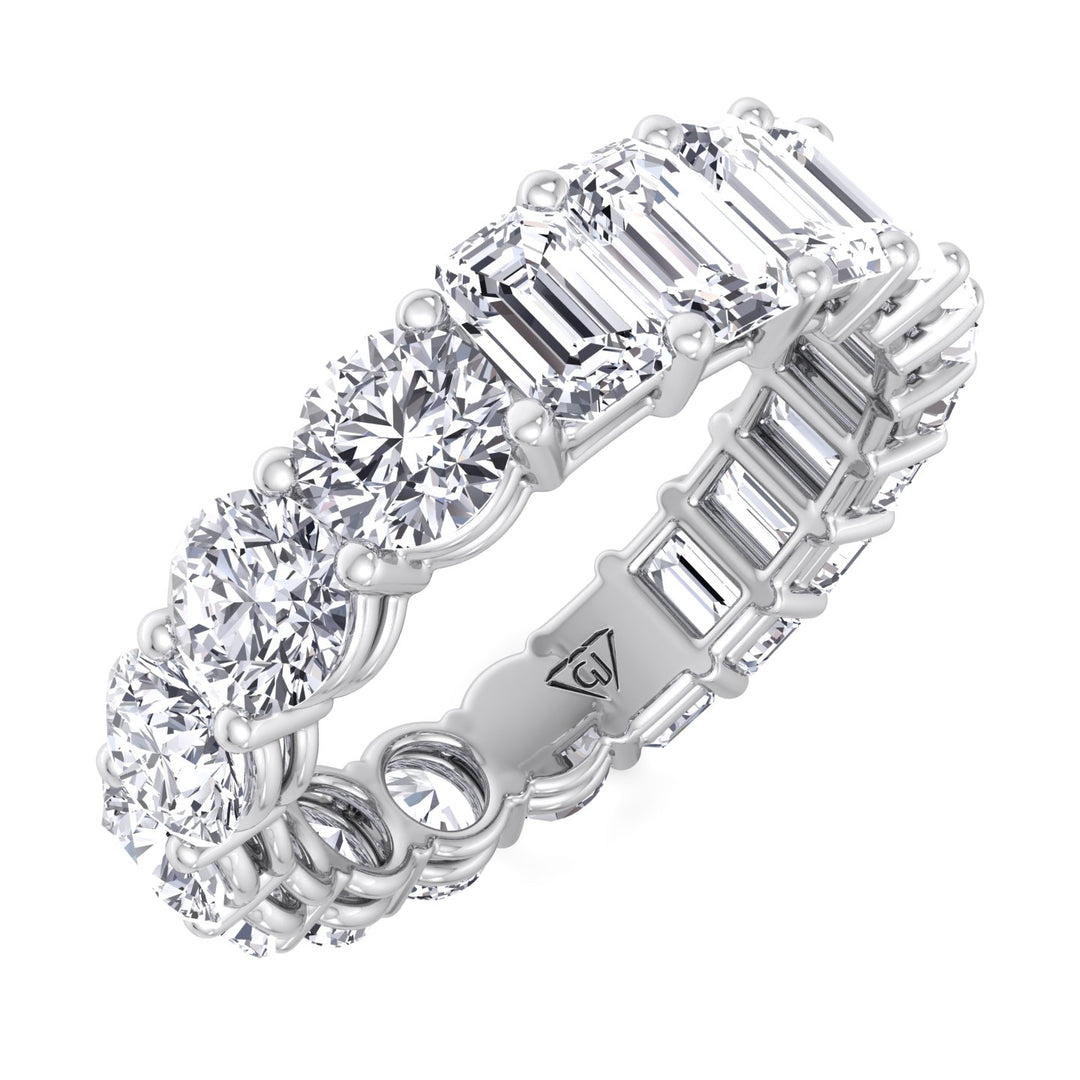  4-carat-prong-set-round-cut-and-emerald-cut-diamond-eternity-band-in-solid-white-gold