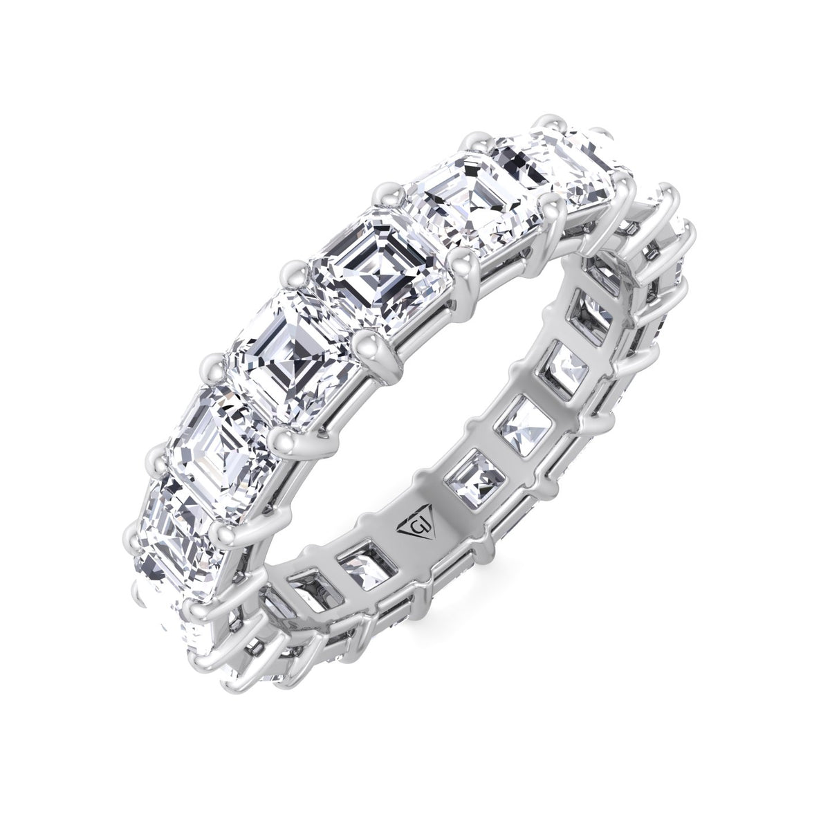 Naviti - Asscher Cut Diamond Eternity Band - Gem Jewelers Co