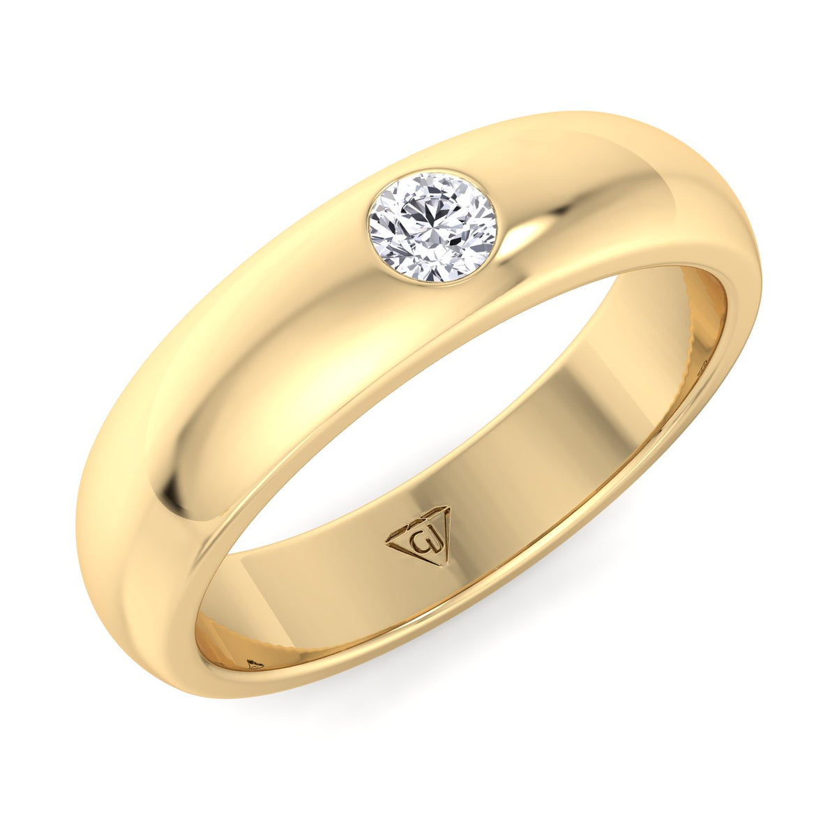 mens-single-diamond-band-in-yellow-gold
