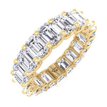 U-prong-emerald-cut-diamond-eternity-band-in-solid-yellow-gold