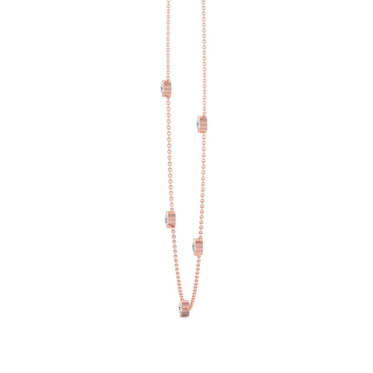 Lara - Diamonds By The Yard Necklace ( 1.10ct total ) - Gem Jewelers Co