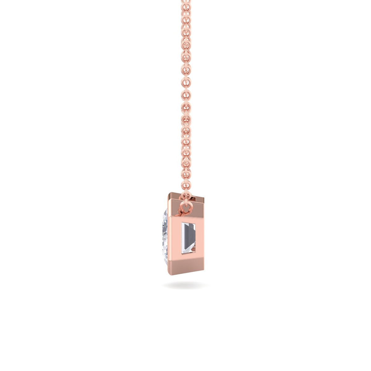 Emerald Cut Diamond Pendant- Gem Jewelers Co.