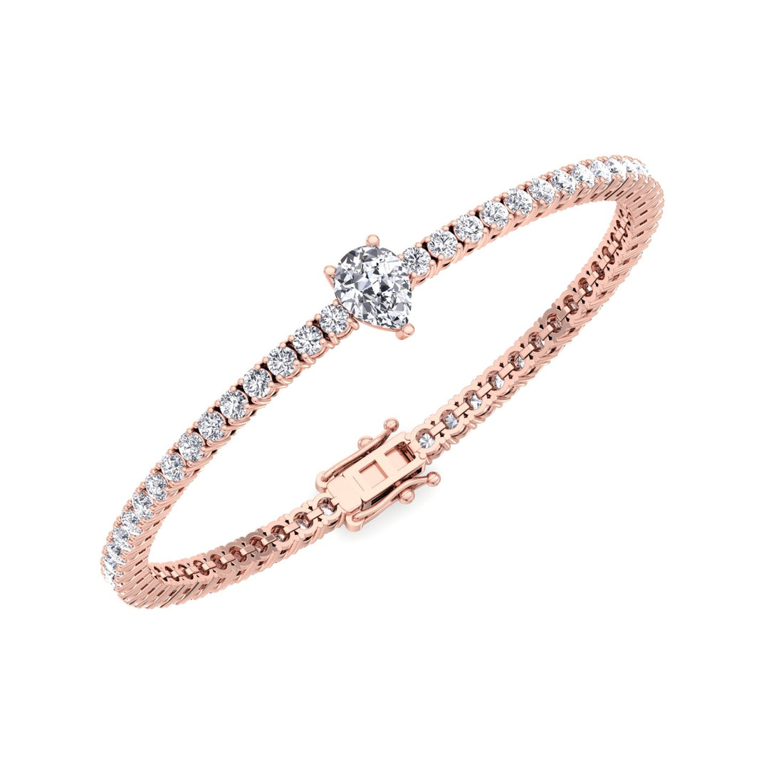 pear-cut-center-stone-diamond-tennis-bracelet-solid-rose-gold
