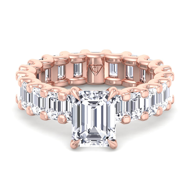 4-carat-emerald-cut-diamond-eternity-engagement-ring-u-prong-setting-rose-gold